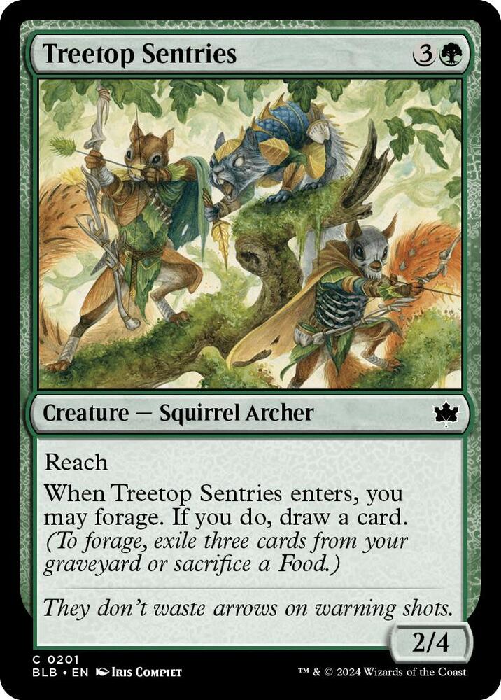 Treetop Sentries, BLB, 201, NM, Foil