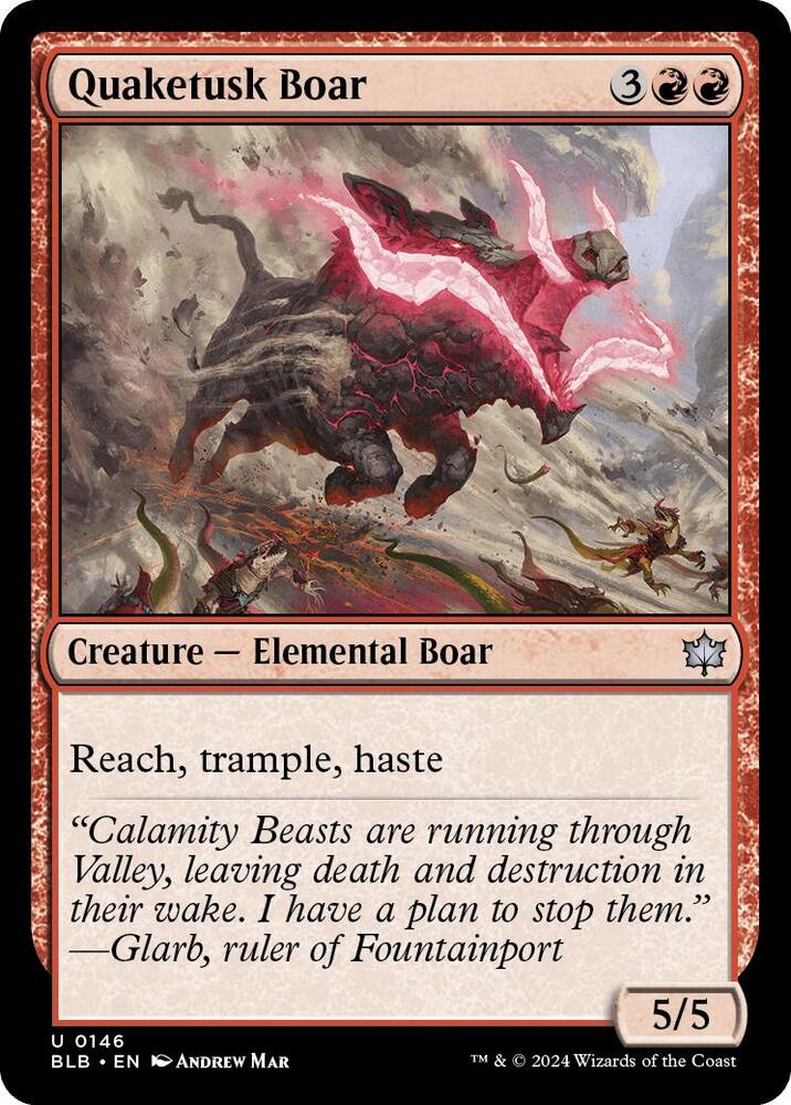 Quaketusk Boar, BLB, 146, NM