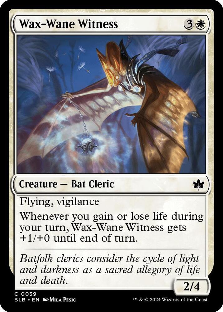 Wax-Wane Witness, BLB, 39, NM