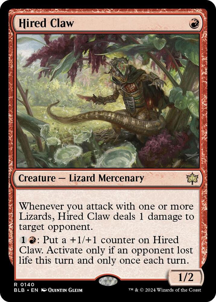 Hired Claw, BLB, 140, NM