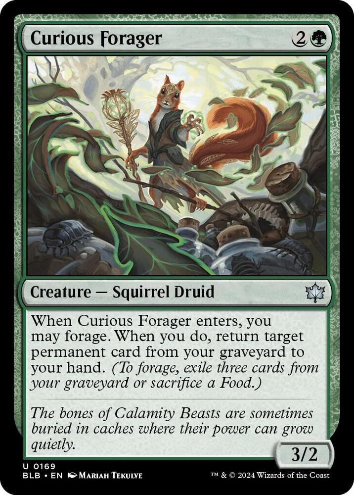 Curious Forager, BLB, 169, NM, Foil