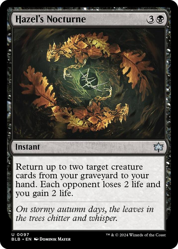 Hazel's Nocturne, BLB, 97, NM