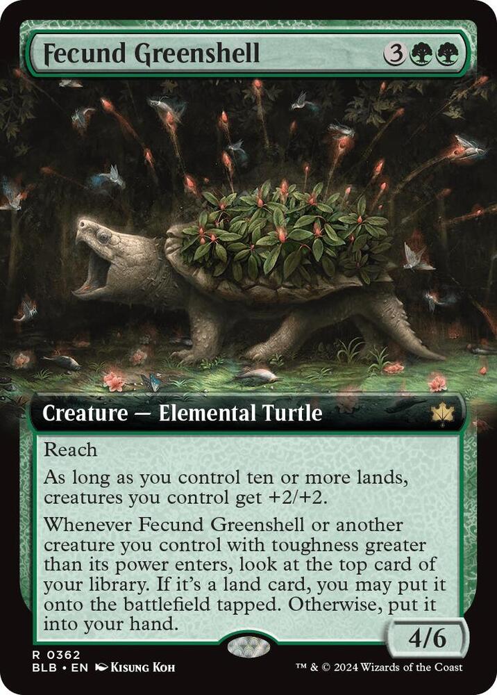 Fecund Greenshell (Extended Art), BLB, 362, NM