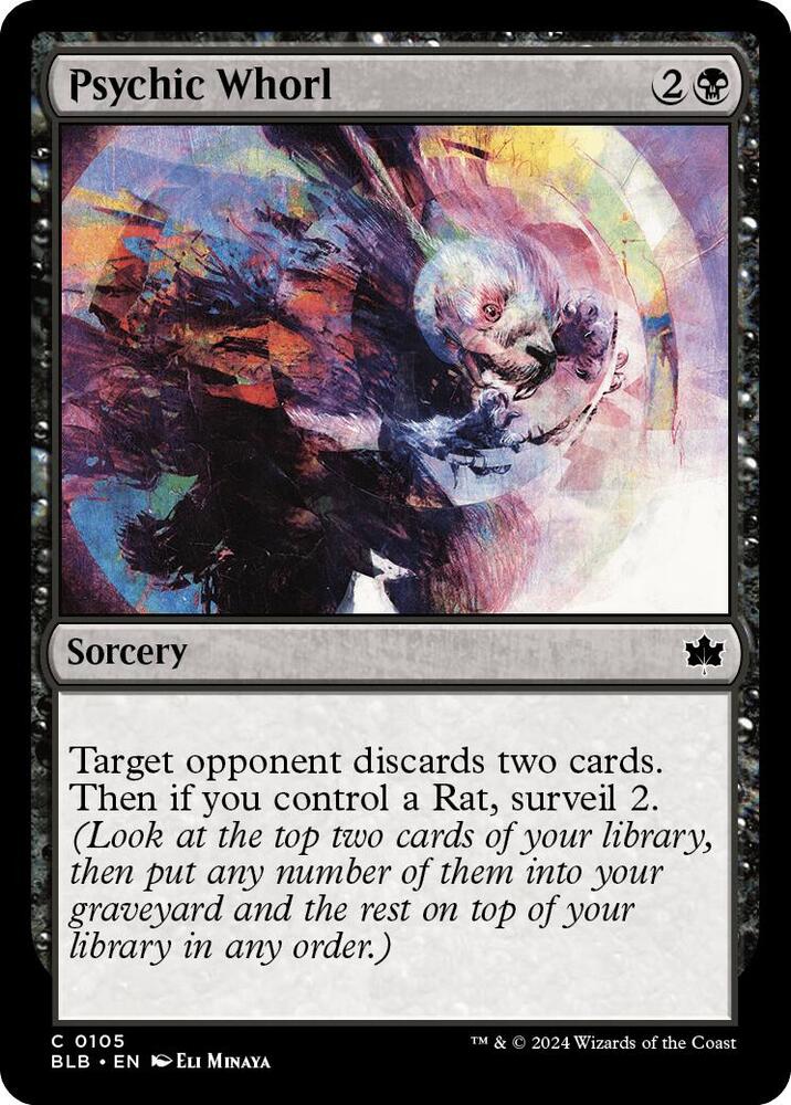 Psychic Whorl, BLB, 105, NM, Foil