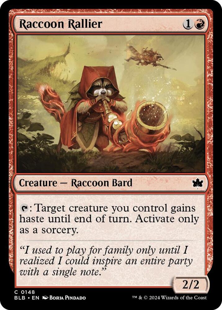 Raccoon Rallier, BLB, 148, NM