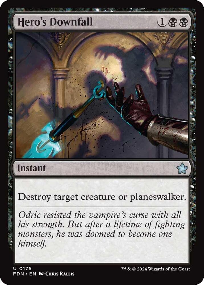 Hero's Downfall, FDN, 175, NM, Foil