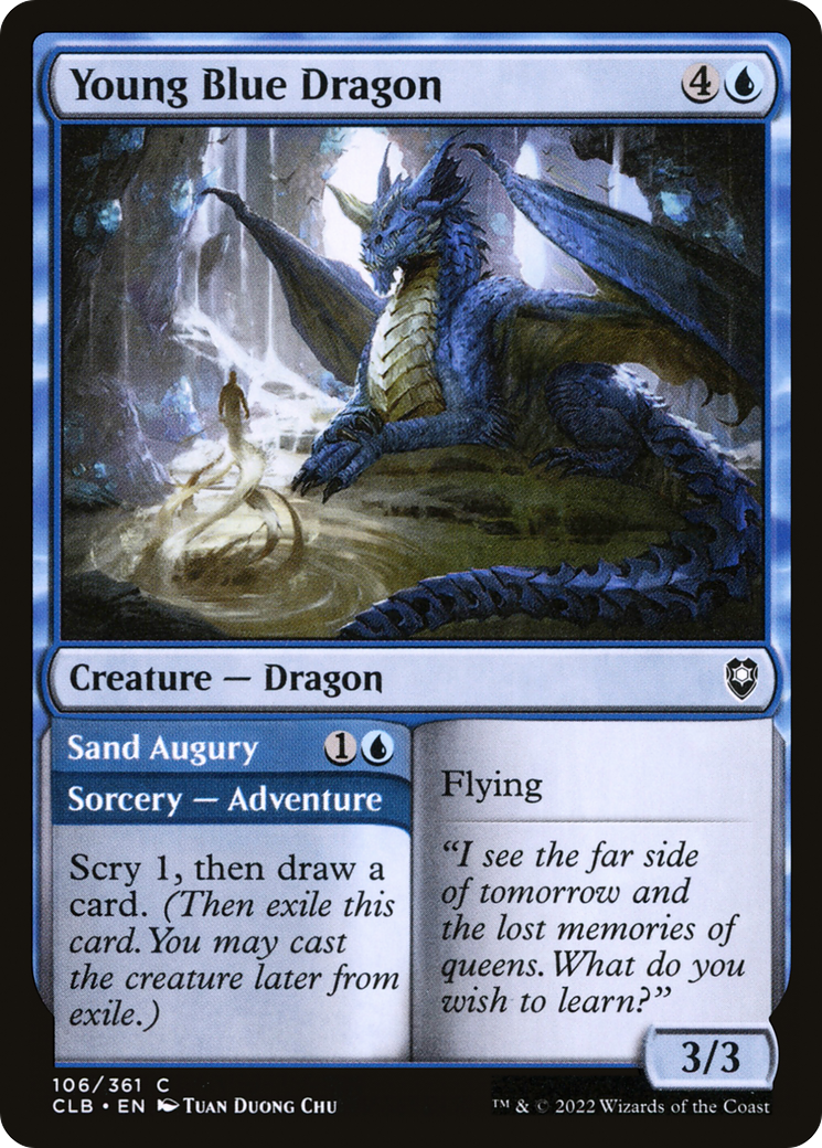 Young Blue Dragon // Sand Augury (CLB) 106
