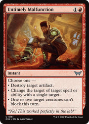 Untimely Malfunction,, 161, Lightly Played, Normal