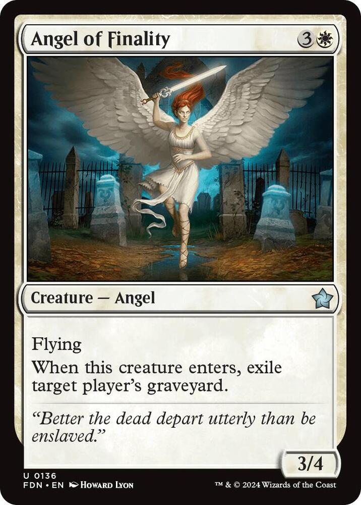 Angel of Finality, FDN, 136, NM, Foil