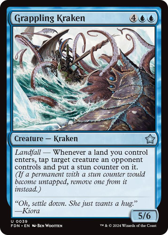 Grappling Kraken, FDN, 39, NM, Foil