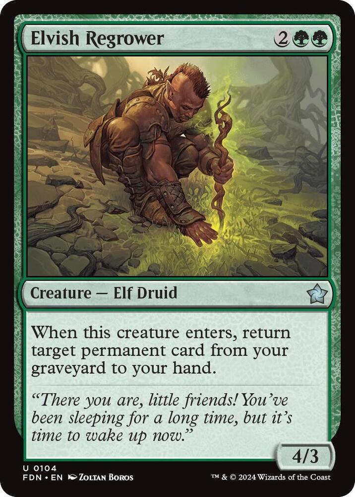 Elvish Regrower, FDN, 104, NM