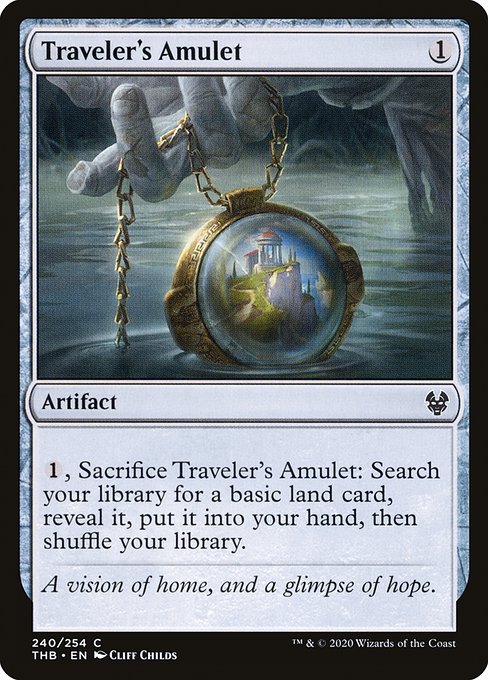 Traveler's Amulet front
