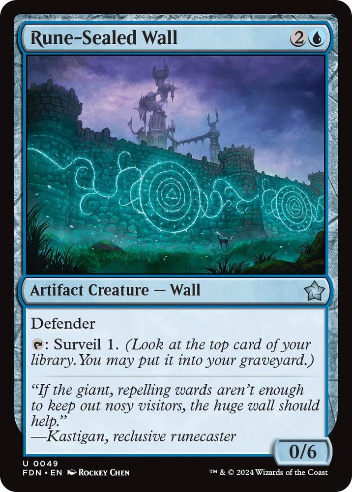 Rune-Sealed Wall, FDN, 49, NM