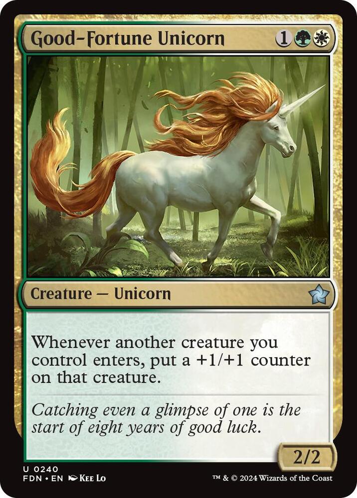 Good-Fortune Unicorn, FDN, 240, NM