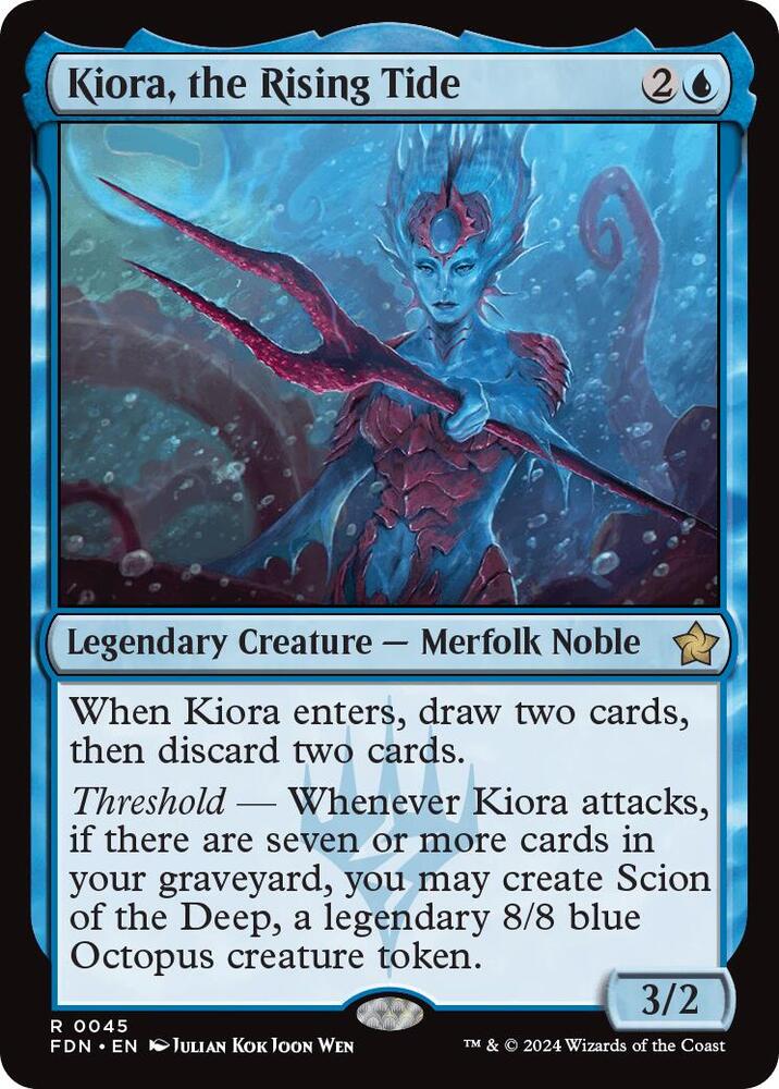 Kiora, the Rising Tide, FDN, 45, NM