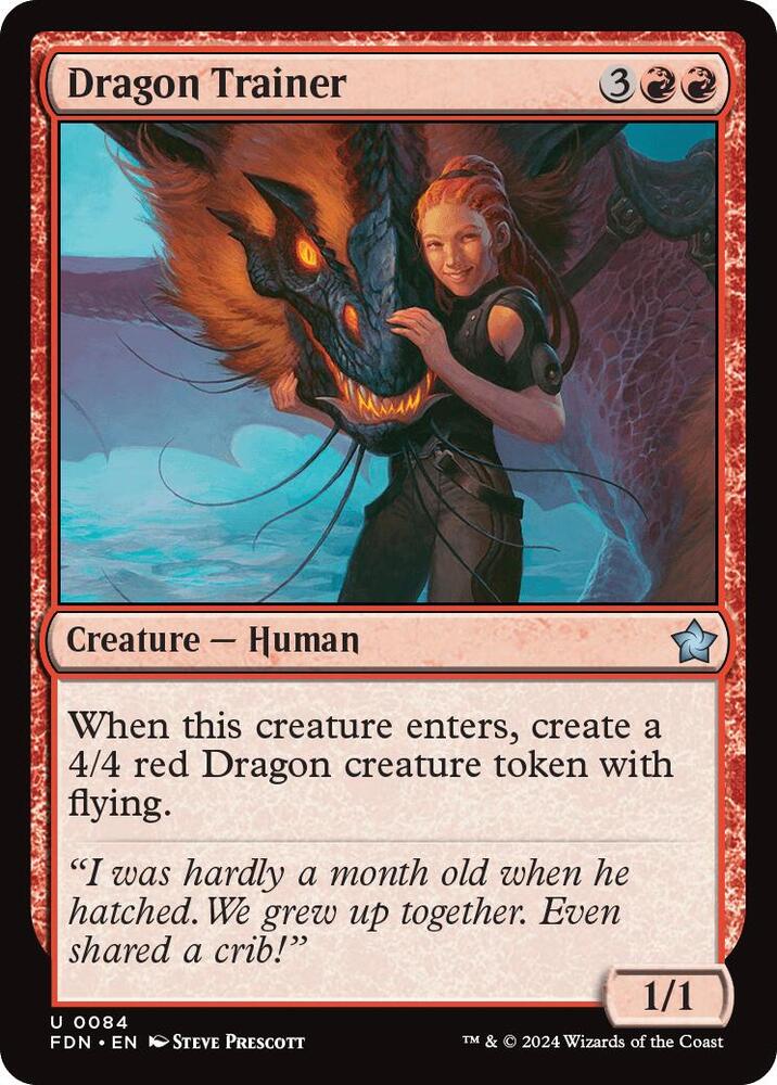 Dragon Trainer, FDN, 84, NM, Foil