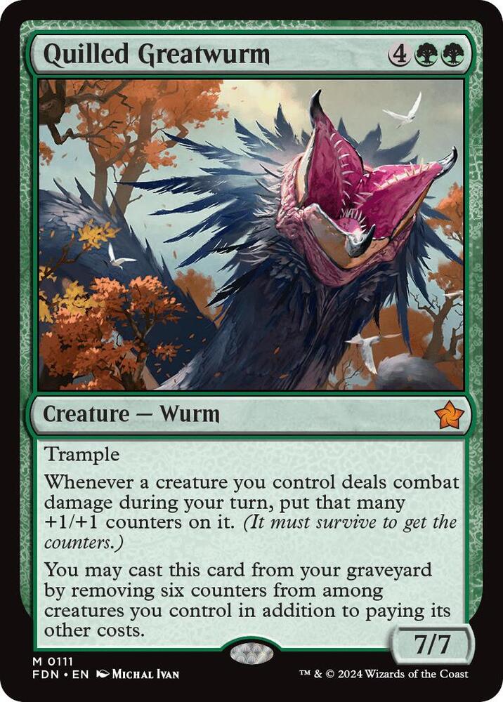 Quilled Greatwurm, FDN, 111, NM, Foil