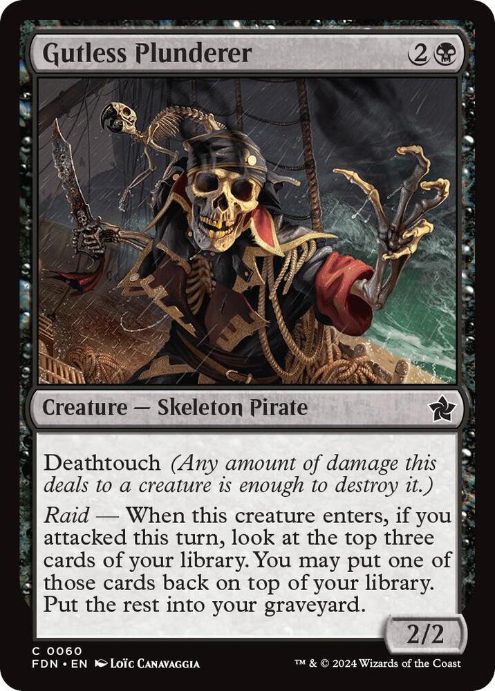 Gutless Plunderer, FDN, 60, NM, Foil