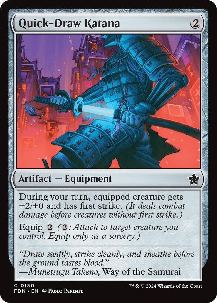 Quick-Draw Katana, FDN, 130, NM