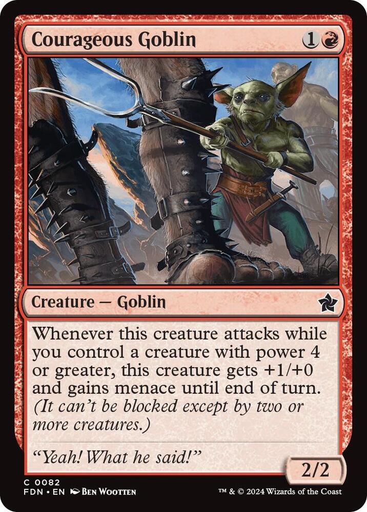 Courageous Goblin, FDN, 82, NM