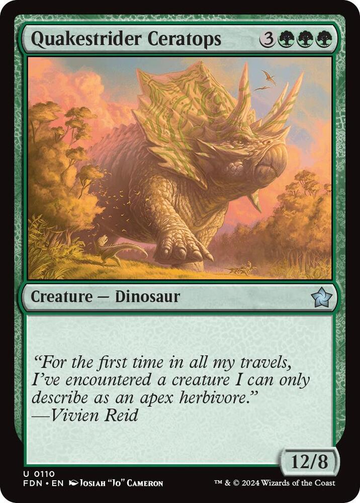Quakestrider Ceratops, FDN, 110, NM