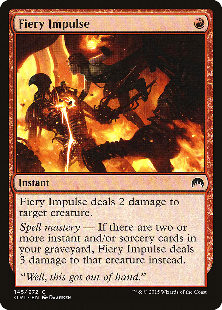Fiery Impulse (ORI) 145 - WZRD TCG