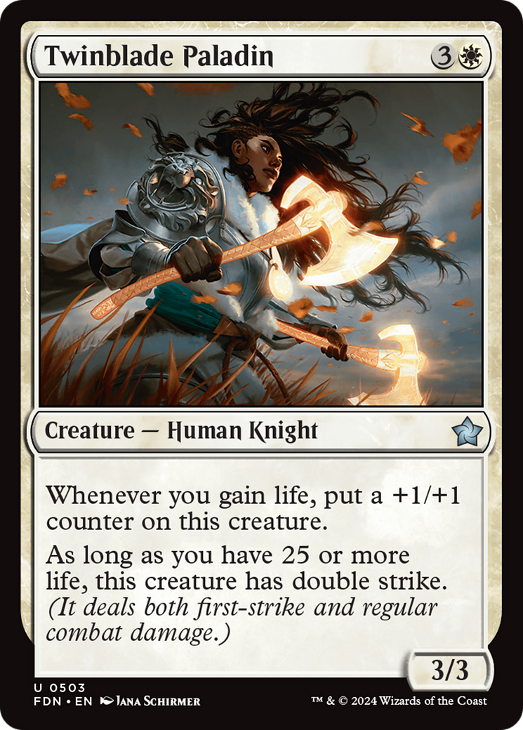 Twinblade Paladin (FDN) 503 - WZRD TCG