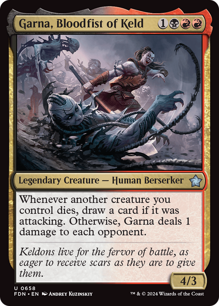Garna, Bloodfist of Keld (FDN) 658 - WZRD TCG