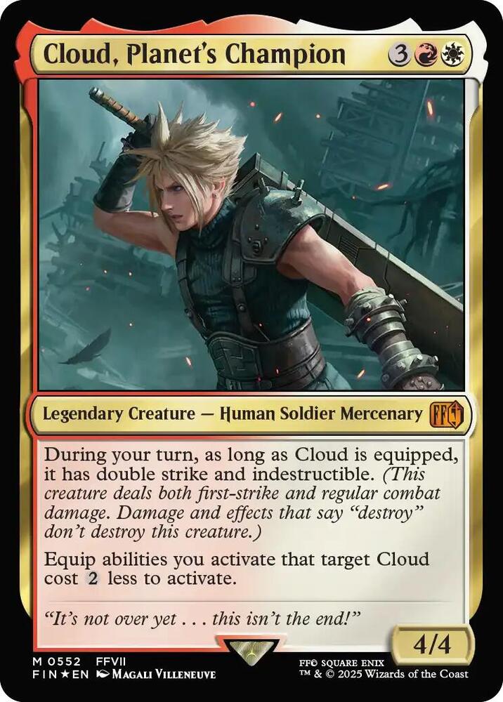 Cloud, Planet's Champion, FIN, 552, NM, Foil