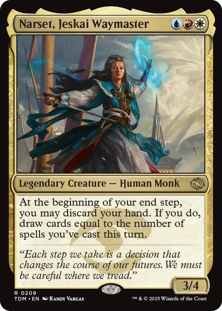 Narset, Jeskai Waymaster, TDM, 209, NM