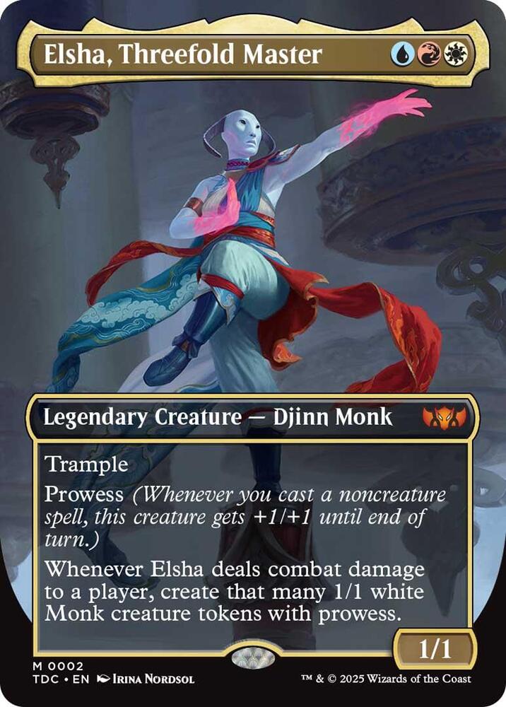Elsha, Threefold Master (Borderless), TDC, 2, NM, Foil
