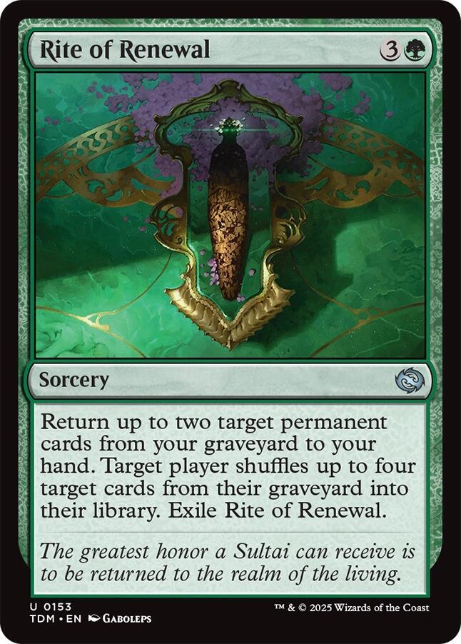 Rite of Renewal, TDM, 153, NM, Foil