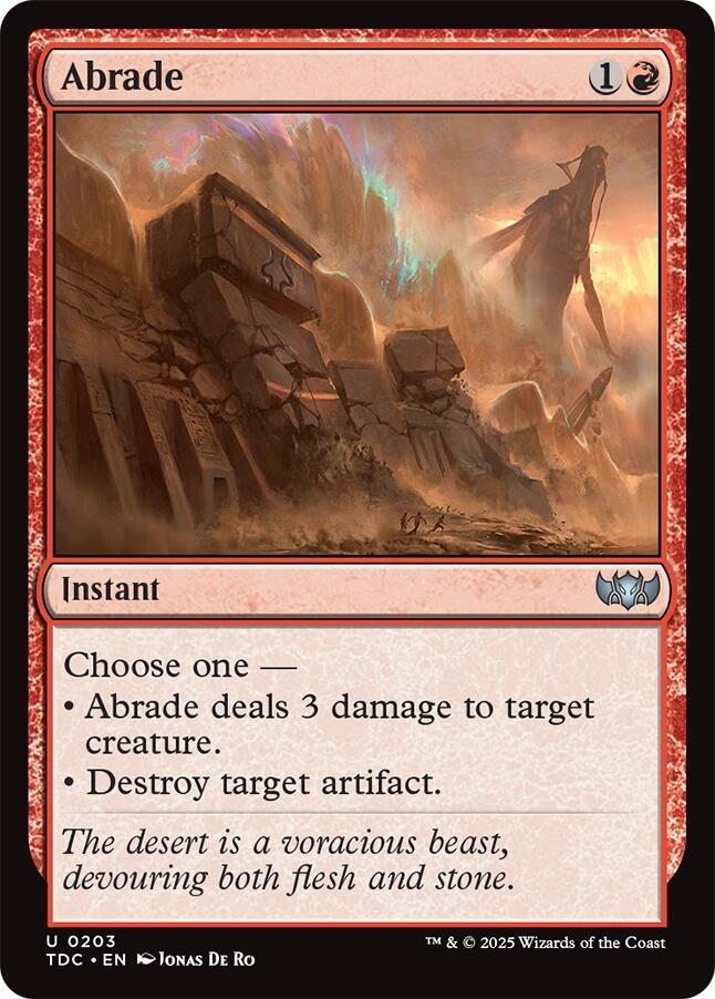 Abrade, TDC, 203, NM