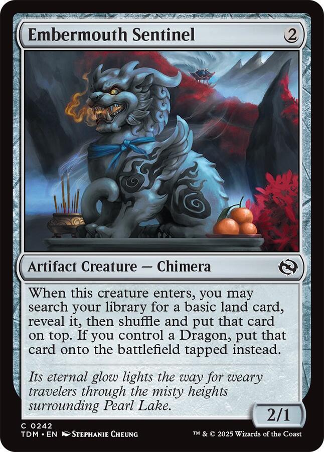 Embermouth Sentinel, TDM, 242, NM, Foil
