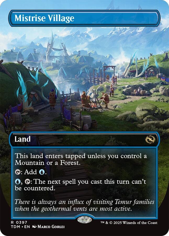 Mistrise Village (Borderless), TDM, 397, NM, Foil