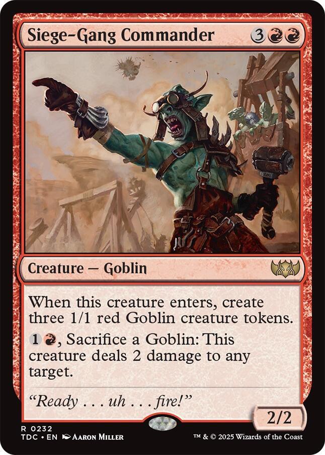 Siege-Gang Commander, TDC, 232, NM