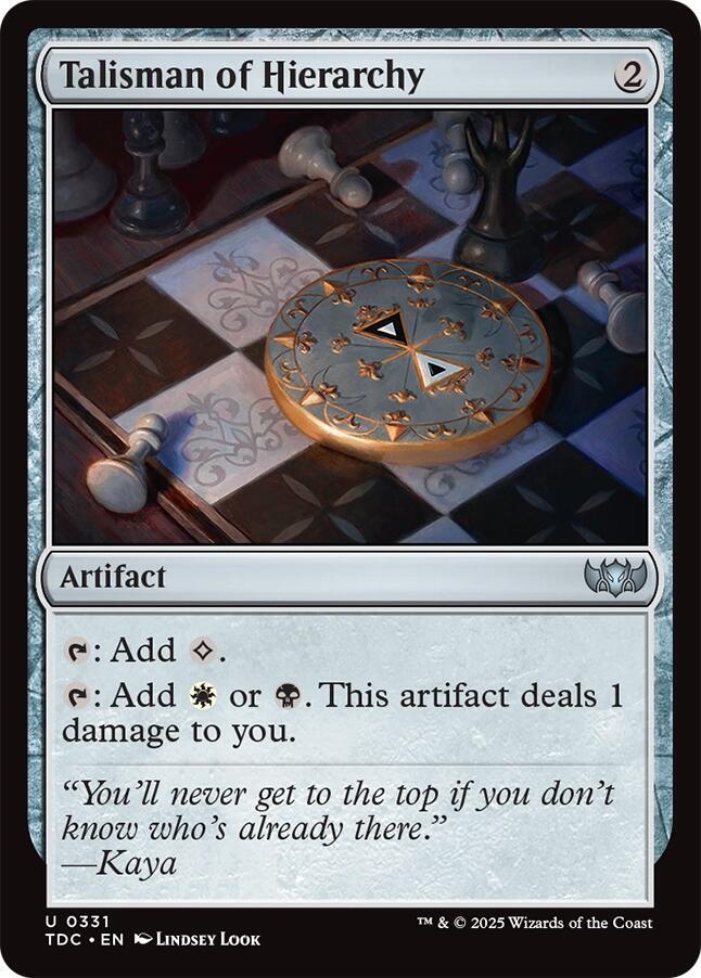Talisman of Hierarchy, TDC, 331, NM