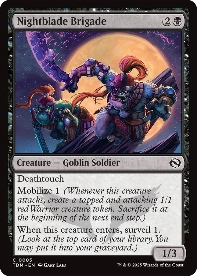 Nightblade Brigade, TDM, 85, NM, Foil