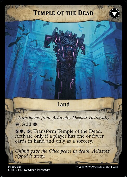 Aclazotz, Deepest Betrayal // Temple of the Dead (Back)