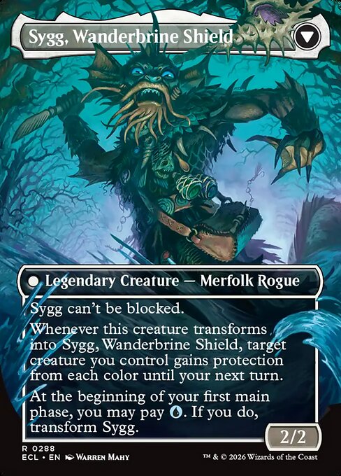 Sygg, Wanderwine Wisdom // Sygg, Wanderbrine Shield (Back)
