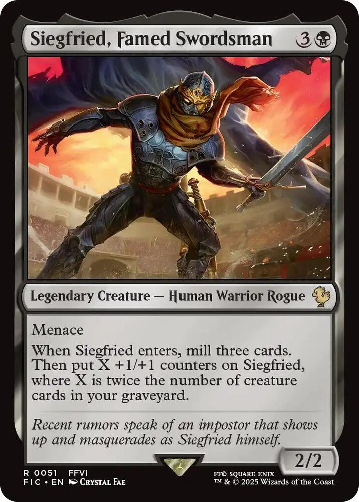 Siegfried, Famed Swordsman, FIC, 51, NM