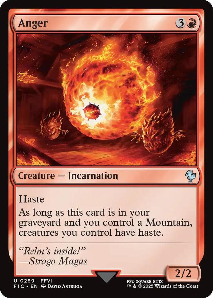 Anger, FIC, 289, NM