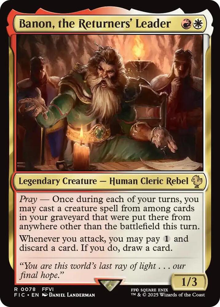 Banon, the Returners' Leader, FIC, 78, NM