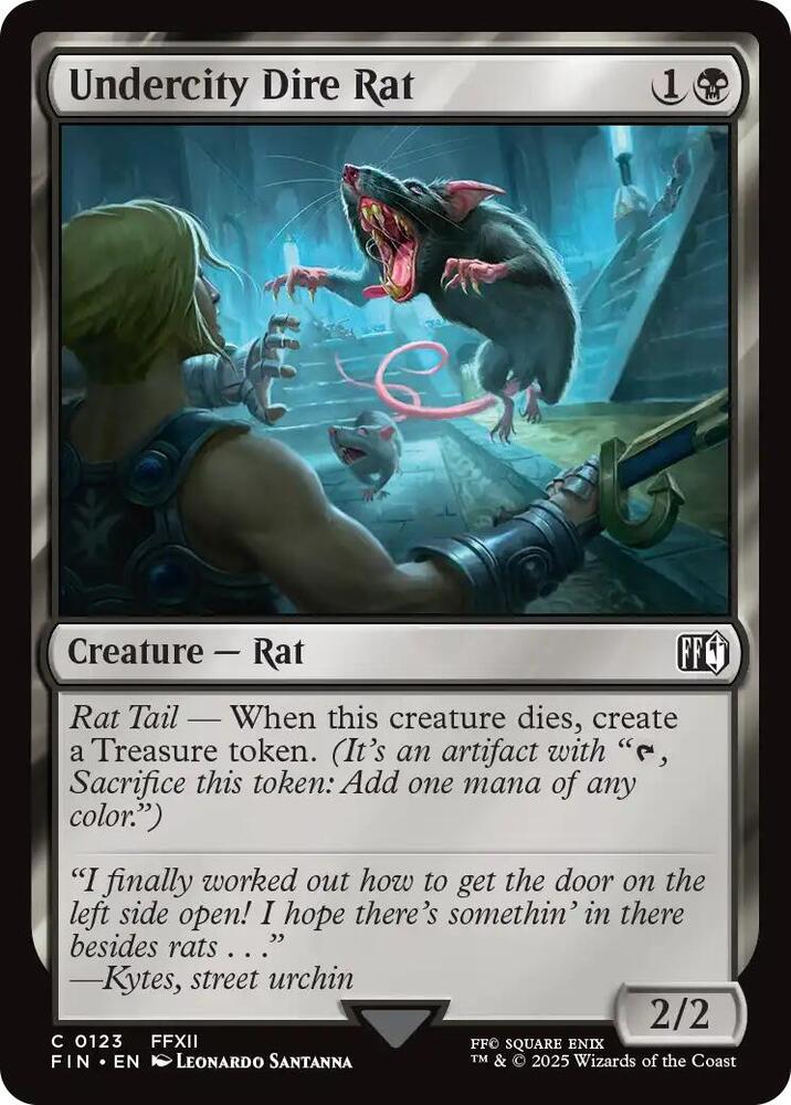 Undercity Dire Rat, FIN, 123, NM, Foil