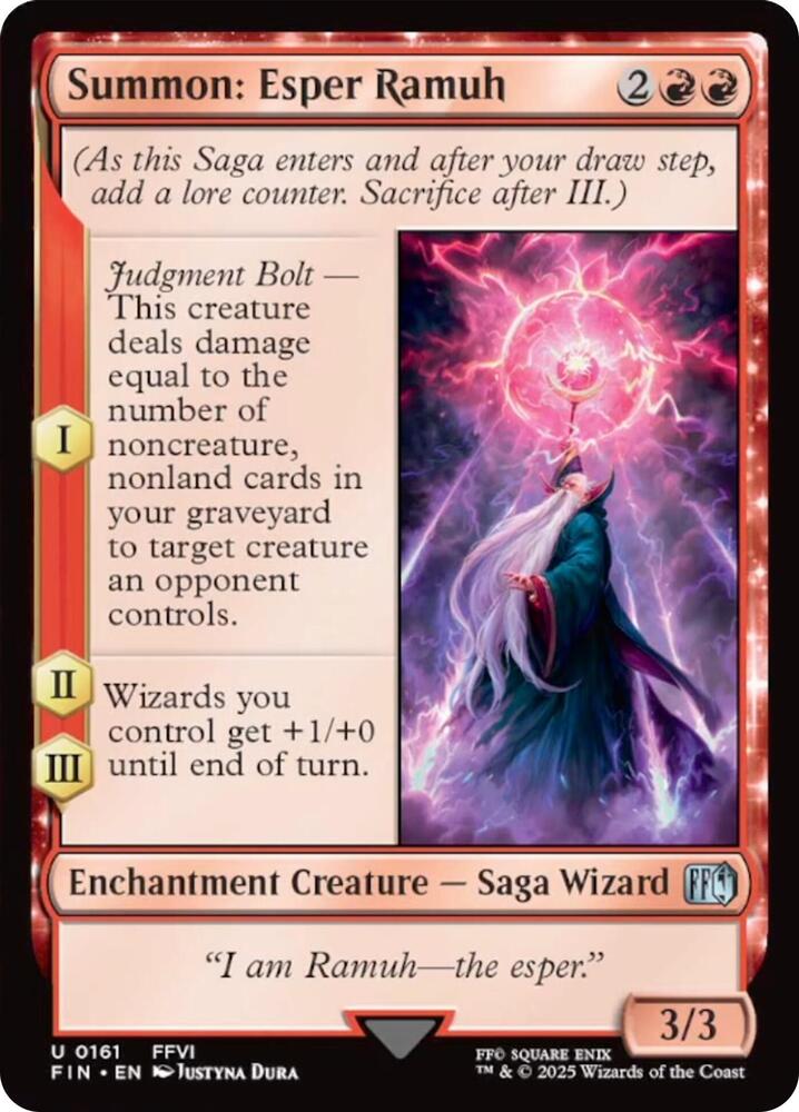Summon: Esper Ramuh, FIN, 161, NM