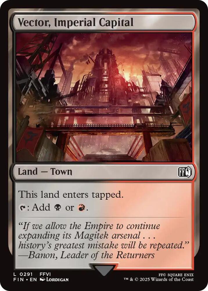 Vector, Imperial Capital, FIN, 291, NM