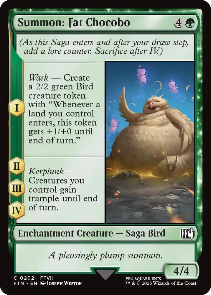 Summon: Fat Chocobo, FIN, 202, NM