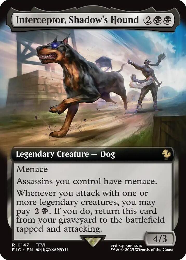 Interceptor, Shadow's Hound (Extended Art), FIC, 147, NM, Foil