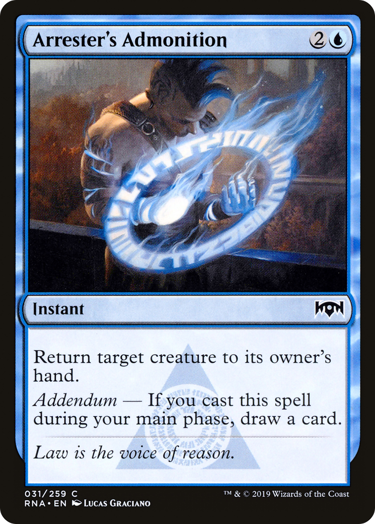 Arrester's Admonition (RNA) 31 - WZRD TCG