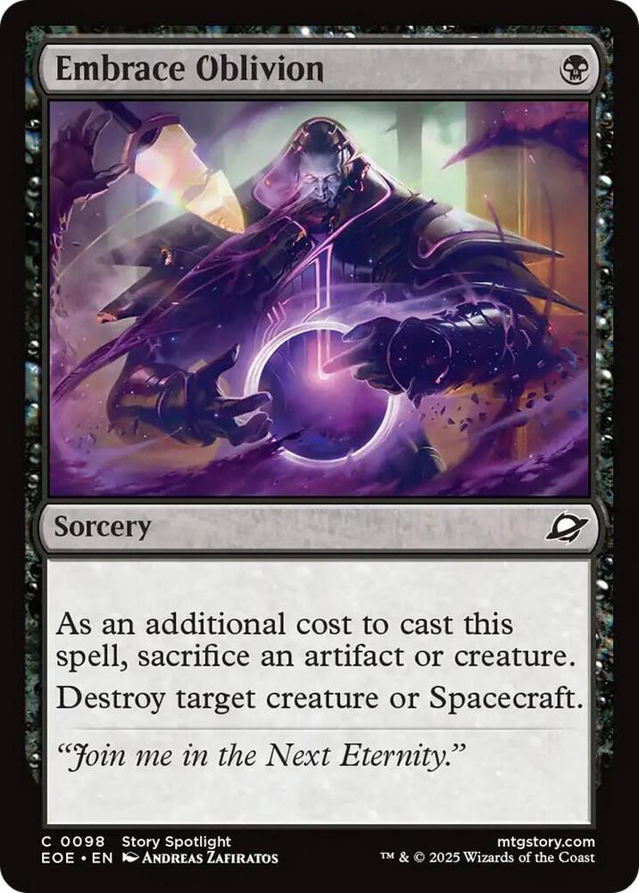 Embrace Oblivion, EOE, 98, NM, Foil